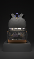 Nylon & Vegan Leather School Backpack