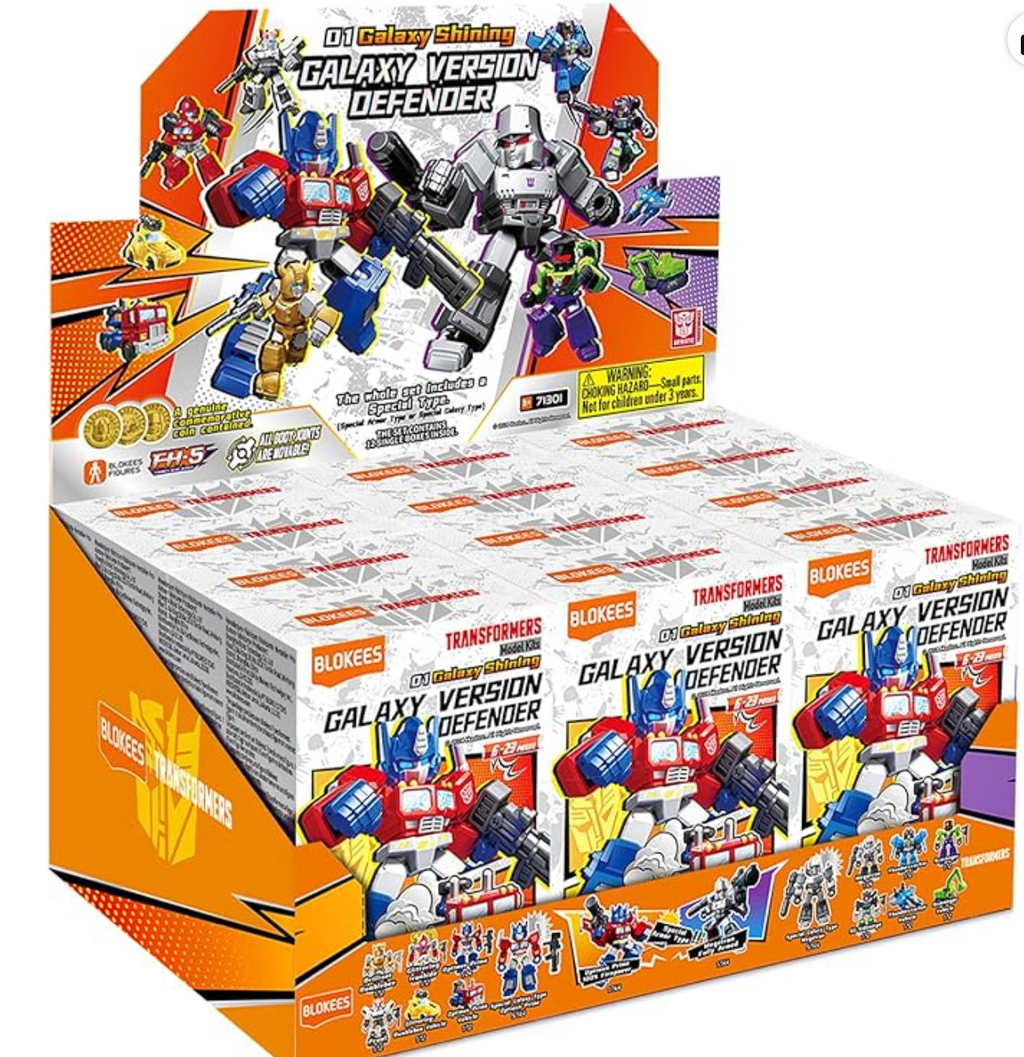 Transformers Galaxy Defender Version 1 Blokees Mini Model Kit - Display Case of 12