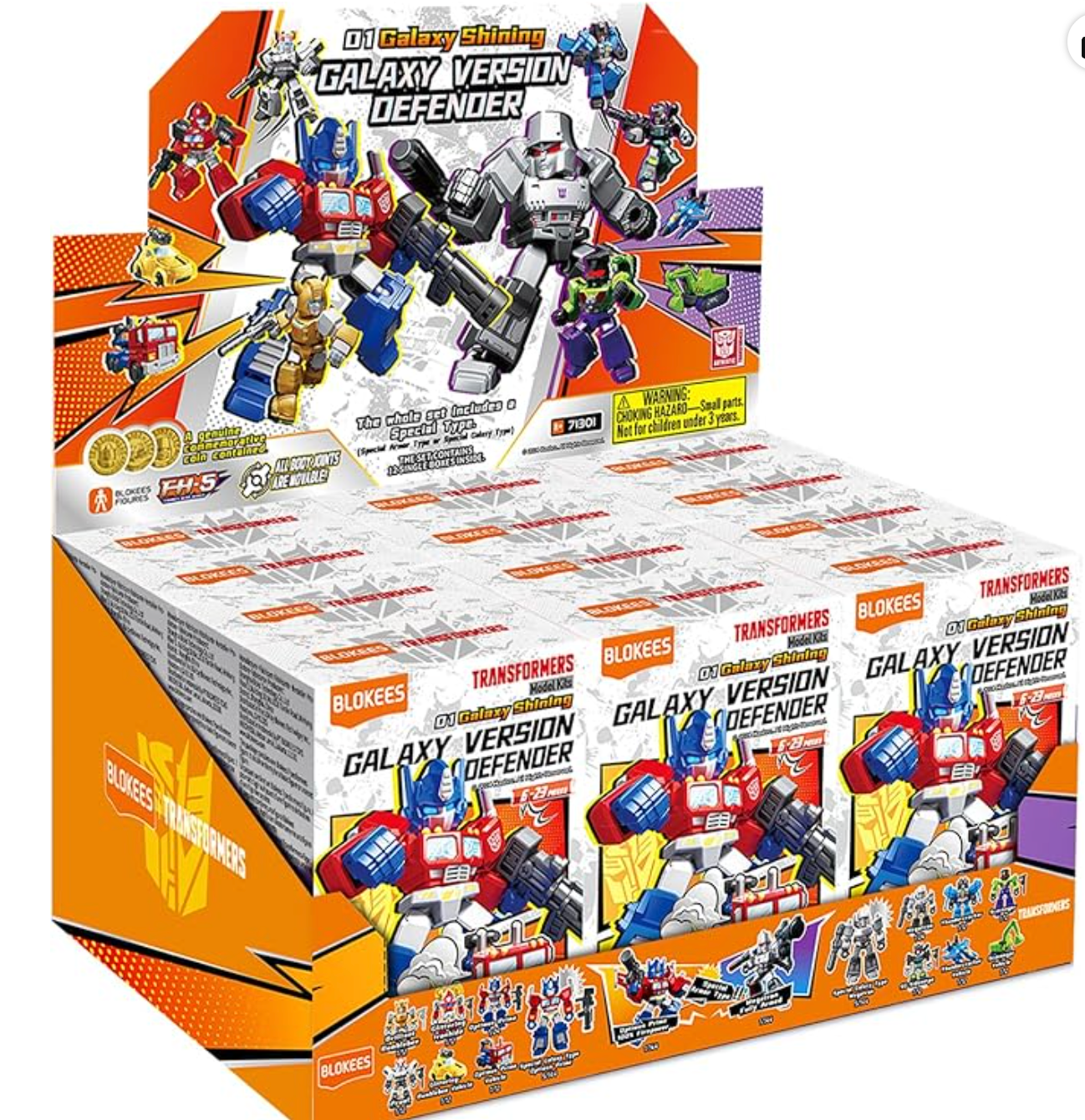 Transformers Galaxy Defender Version 1 Blokees Mini Model Kit - Display Case of 12