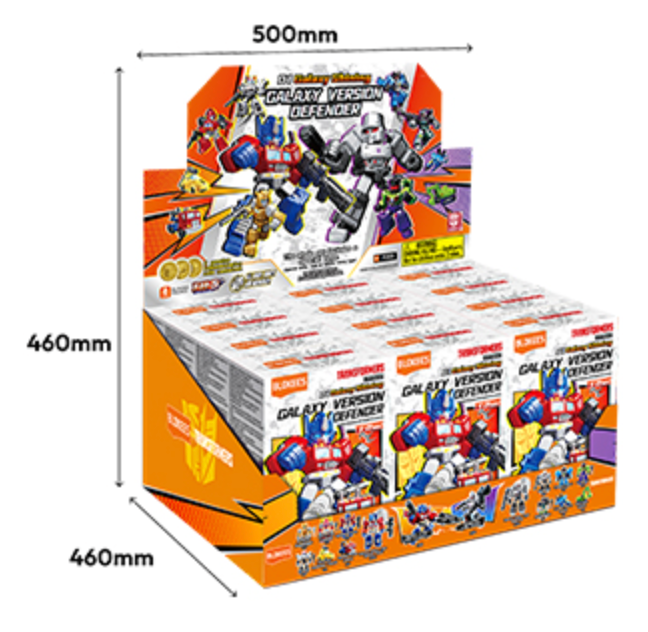 Transformers Galaxy Defender Version 1 Blokees Mini Model Kit - Display Case of 12