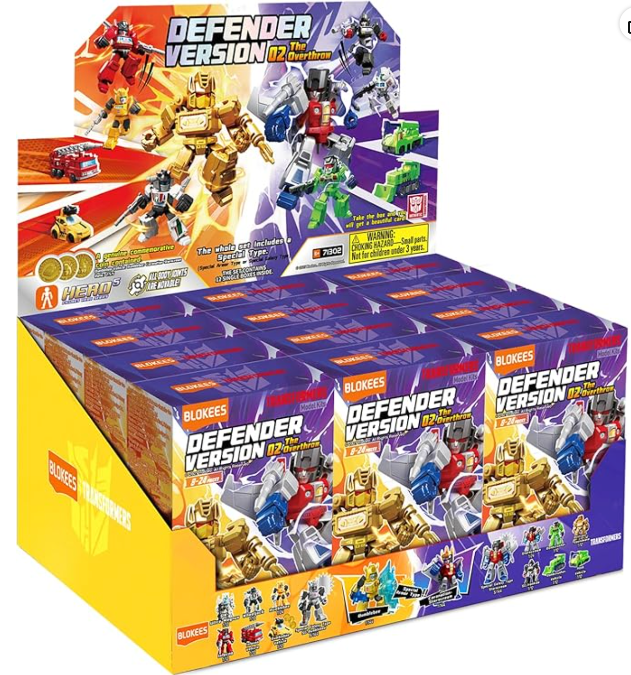 Transformers Defender Version 02 The Overthrow Blokees Mini Model Kit - Case of 12