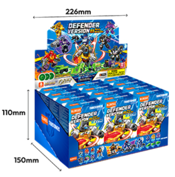 Transformers Defender Version 03 Heavy Metal War Blokees Mini Model Kit - Display of 12