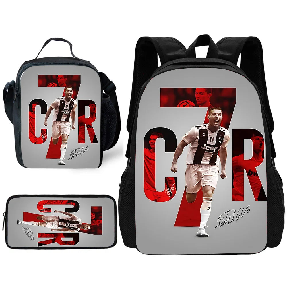 CR7 Football 3-Piece School Backpack Set