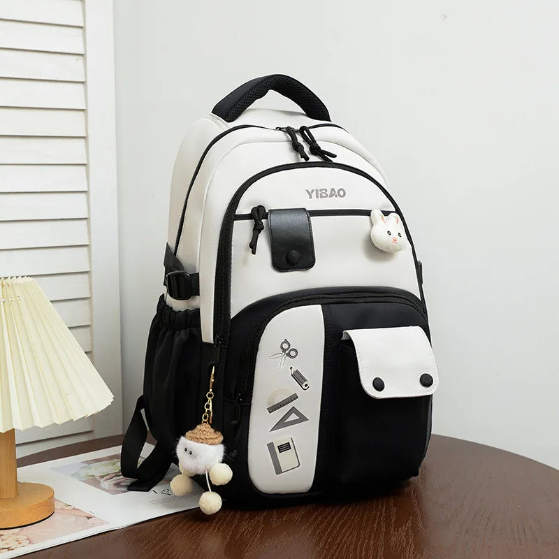 Cute Rabbit Color-Block Teen Backpack
