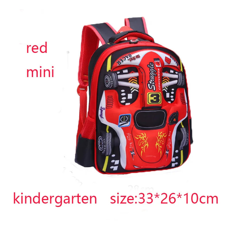 3D Car Waterproof Kids Backpack