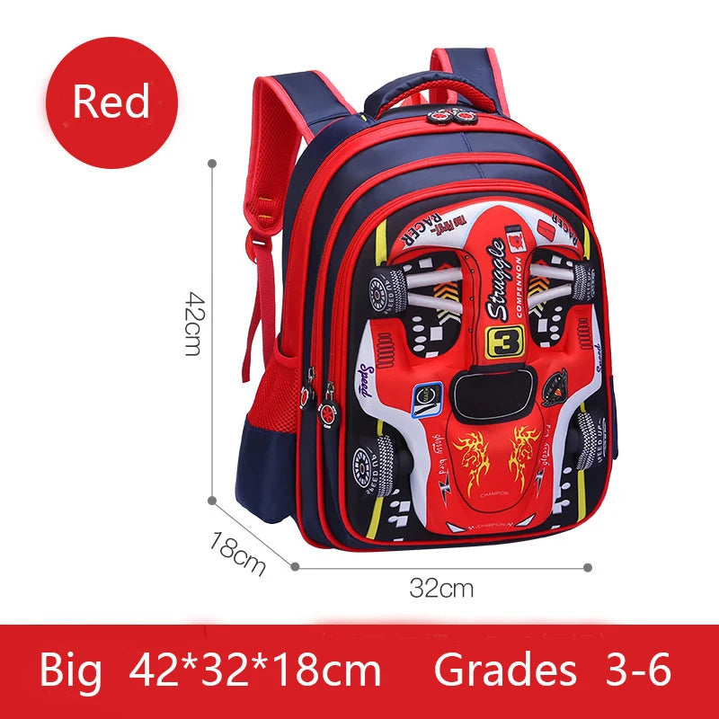 3D Car Waterproof Kids Backpack