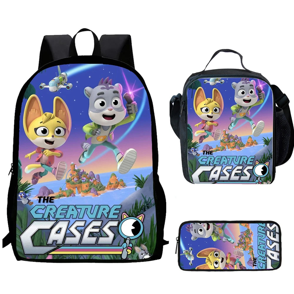 Creature Cases 3-Piece School Backpack Set