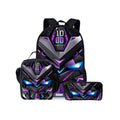 Mechanical Robots Print Three Piece Backpacks Set for Boy and Girls Best Gifts 2D Flat Cartoon School Bag for Children