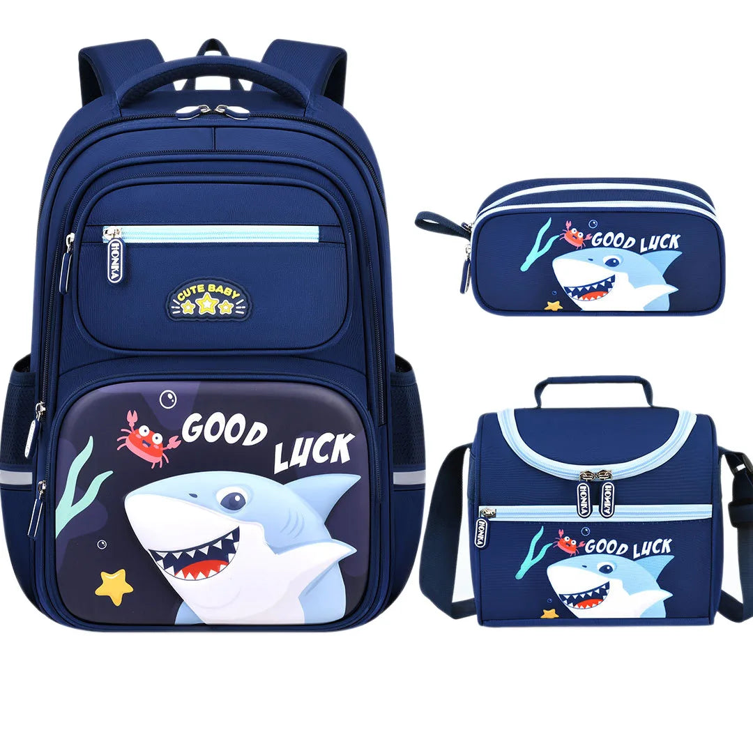 3 Pcs Kids School Backpcak Children School Bags Set Boys Girls Primary Backpack with Lunch Bag Schoolbag Book Bag Kids Mochilas