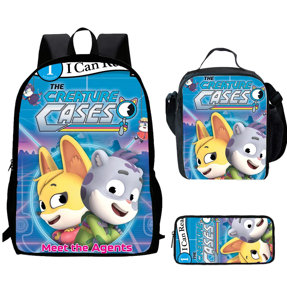 Creature Cases 3-Piece School Backpack Set