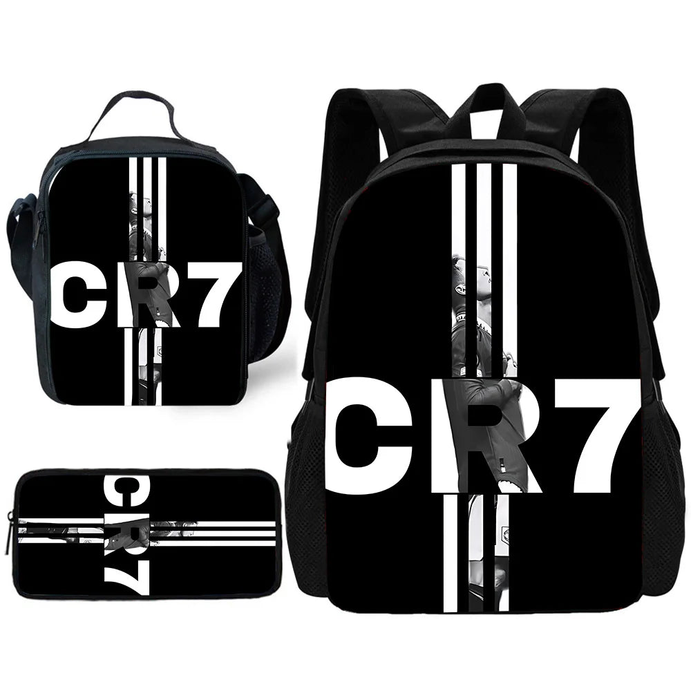 CR7 Football 3-Piece School Backpack Set