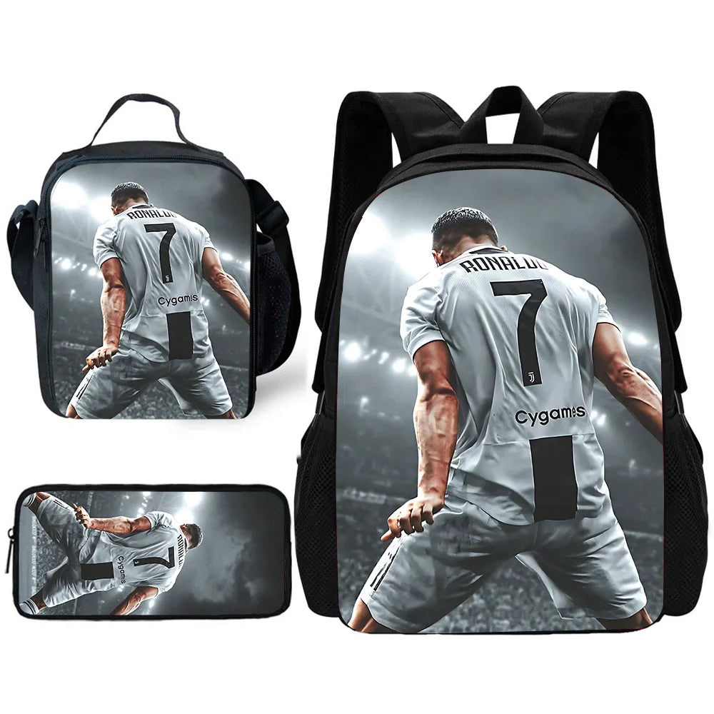 CR7 Football 3-Piece School Backpack Set