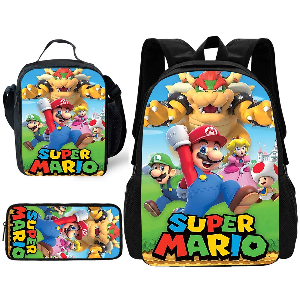 Mario 3-Piece School Backpack Set