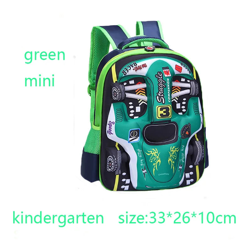 3D Car Waterproof Kids Backpack