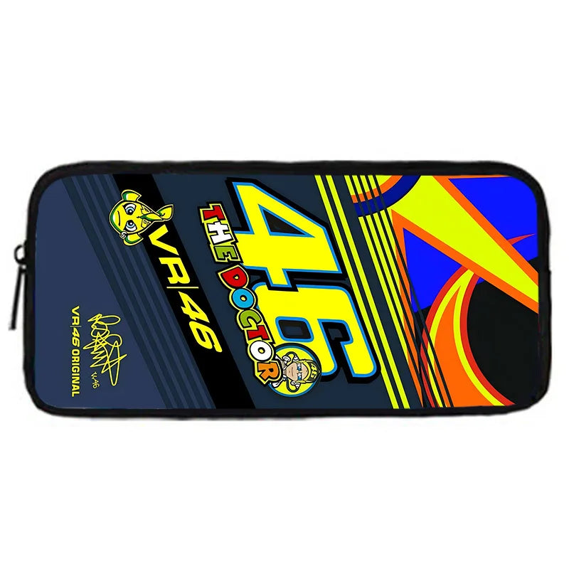 Child School Motorcycle R-rossis VR-46 Backpack with Lunch Bags ,Pencil Bags ,School Bags for Boys Girls Best Gift