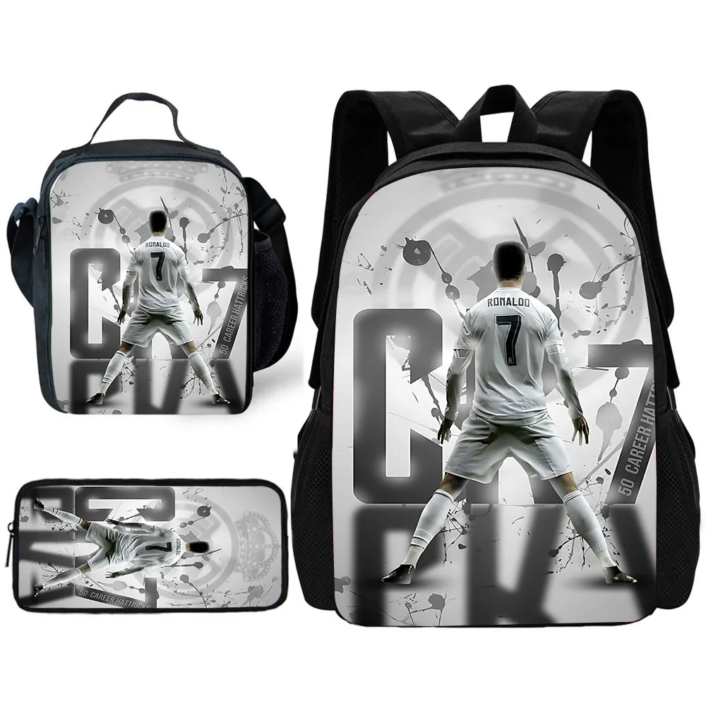 CR7 Football 3-Piece School Backpack Set