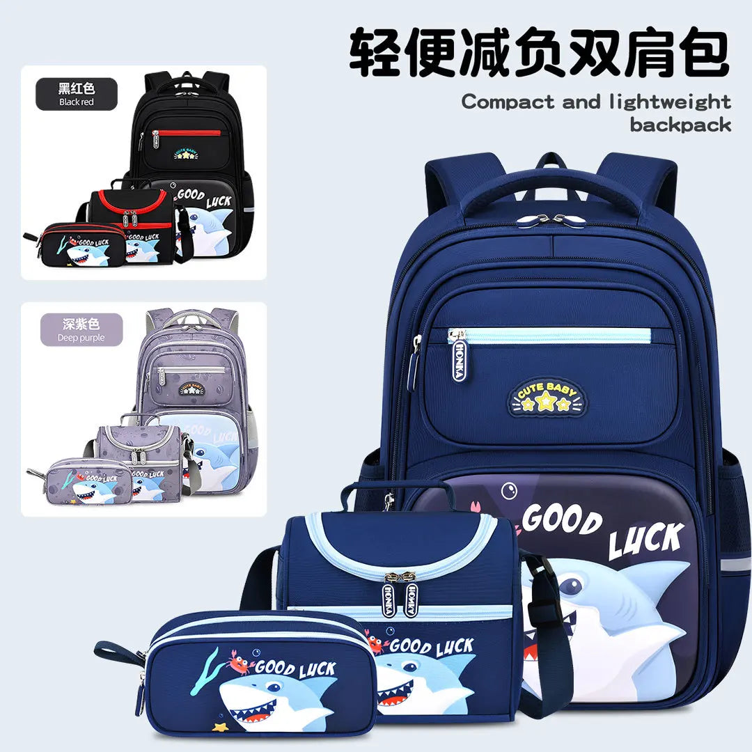 3 Pcs Kids School Backpcak Children School Bags Set Boys Girls Primary Backpack with Lunch Bag Schoolbag Book Bag Kids Mochilas
