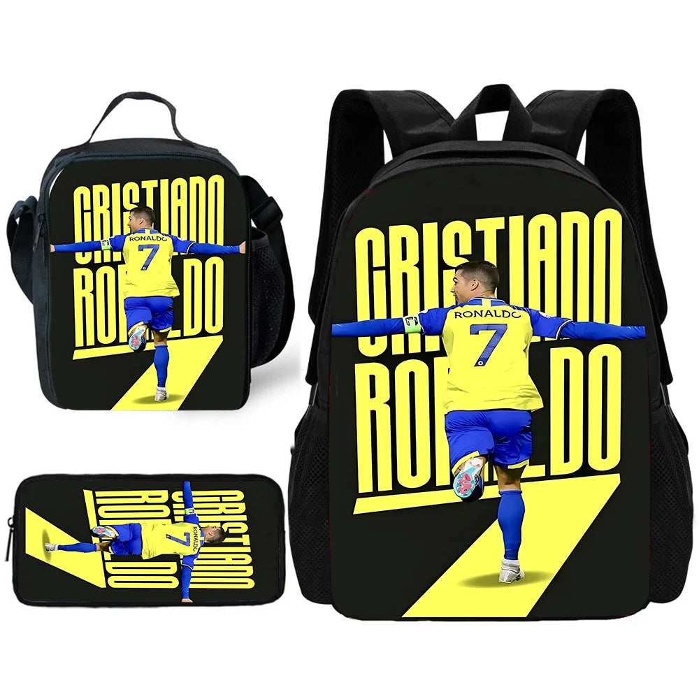 CR7 Football 3-Piece School Backpack Set