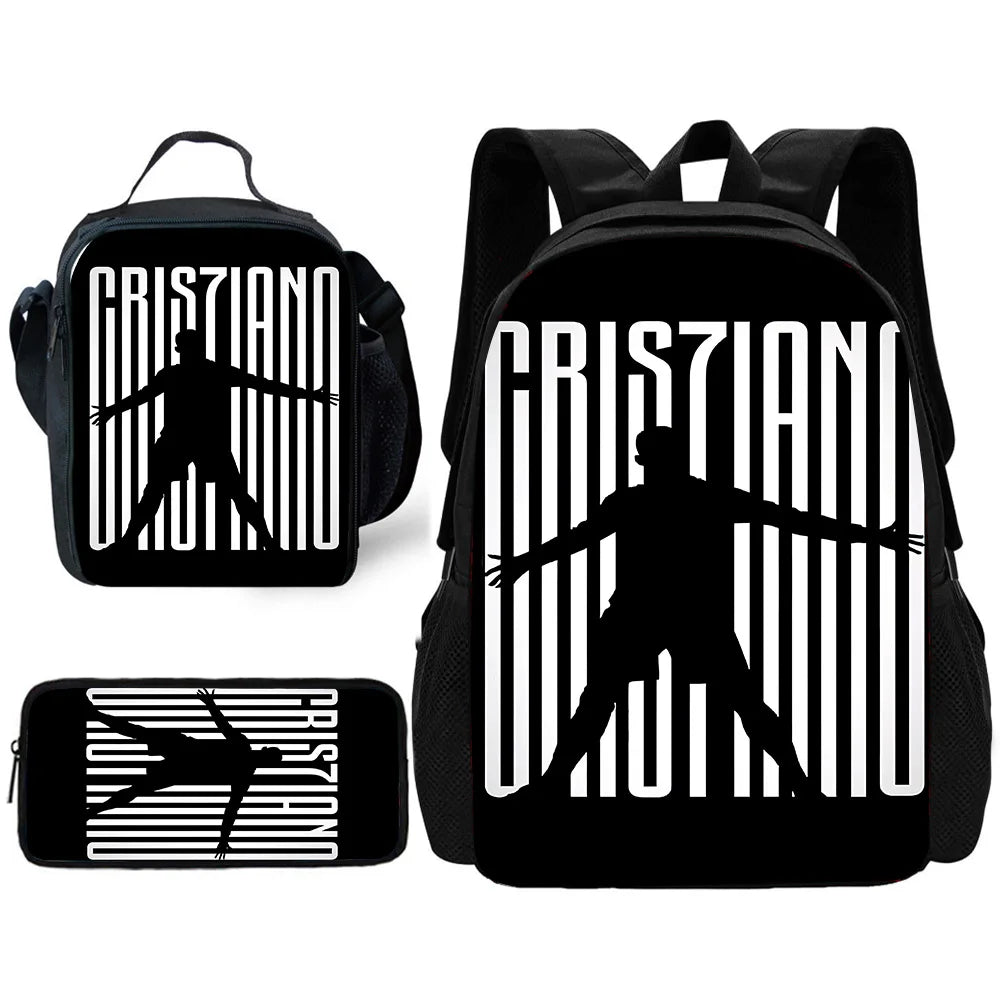 CR7 Football 3-Piece School Backpack Set