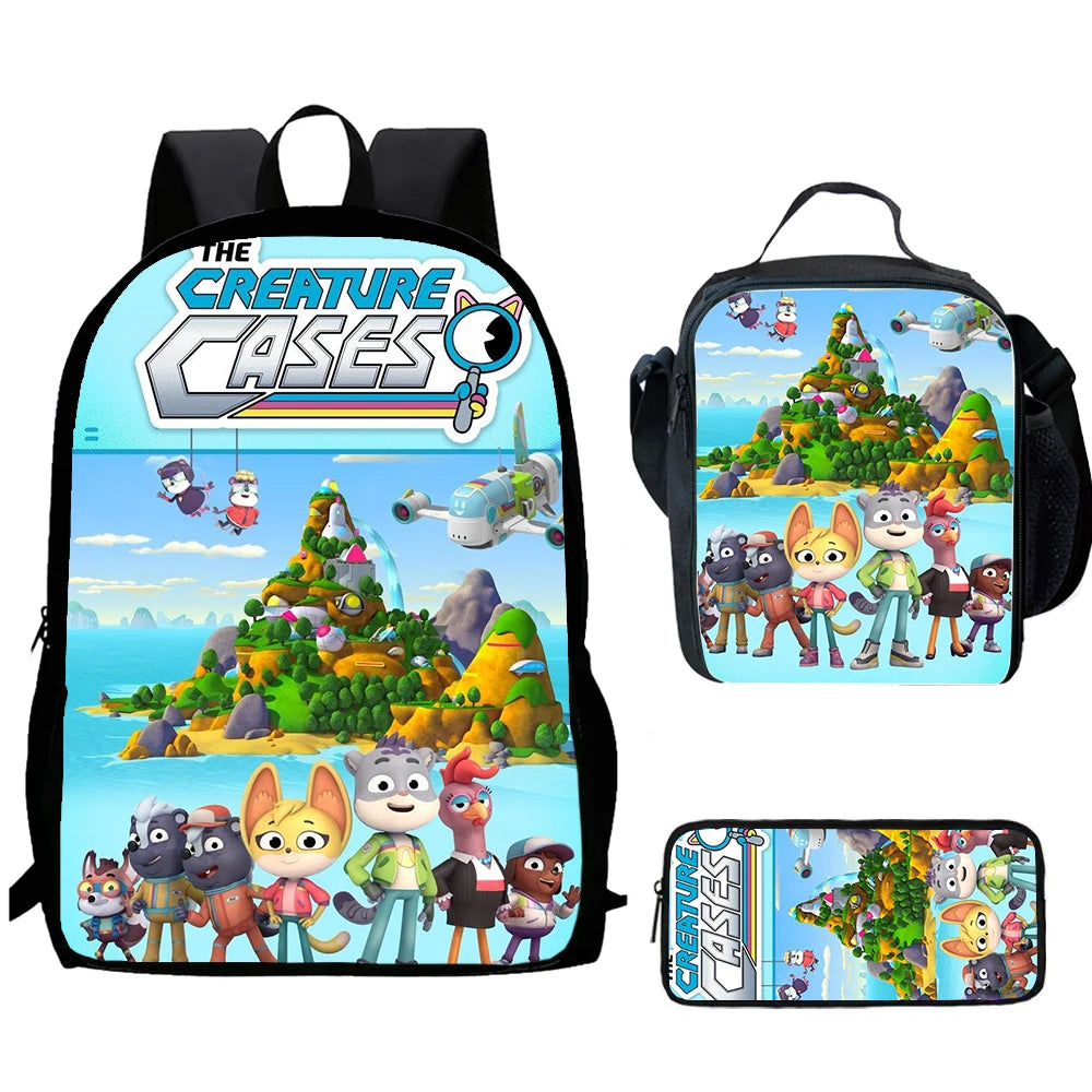 Creature Cases 3-Piece School Backpack Set