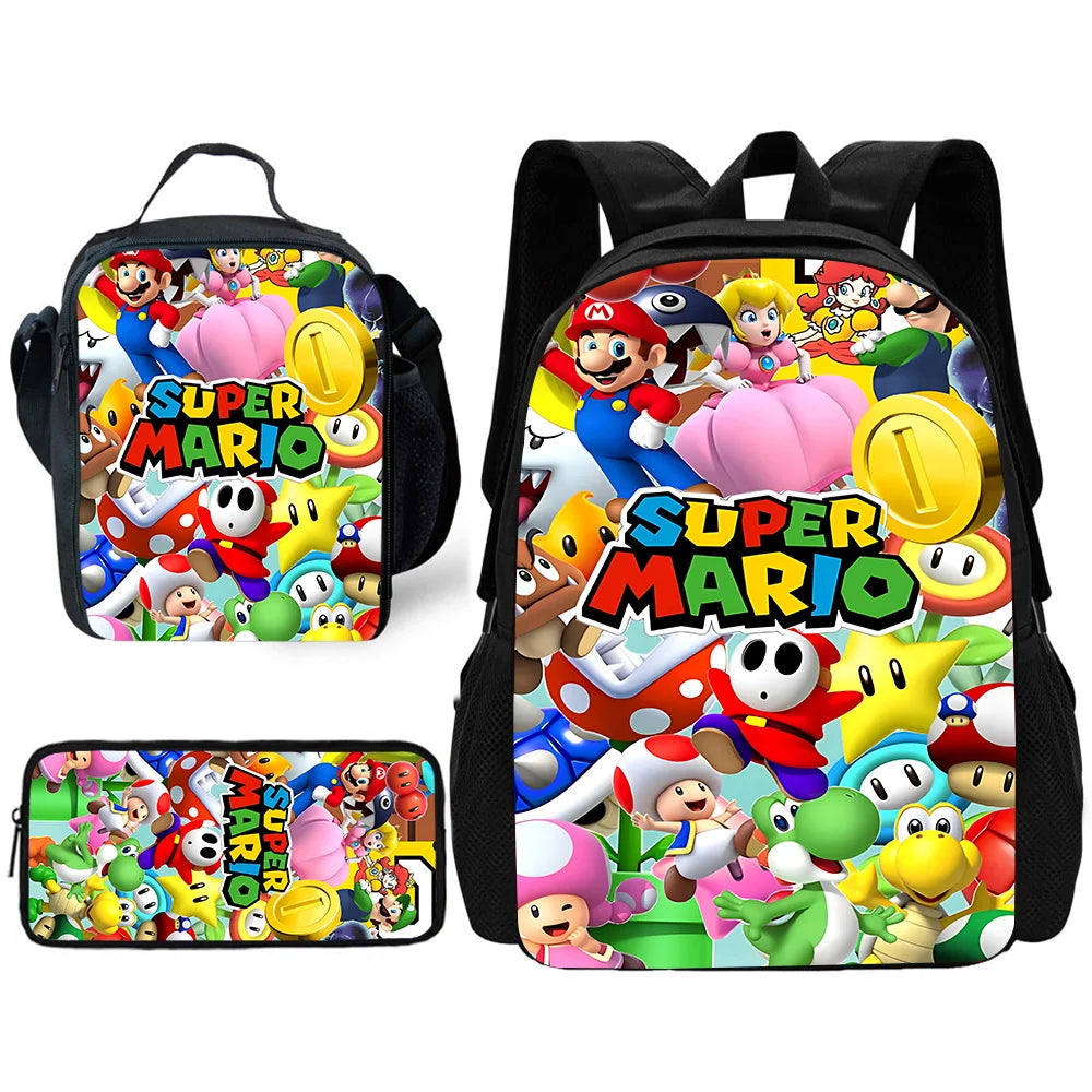 Mario 3-Piece School Backpack Set