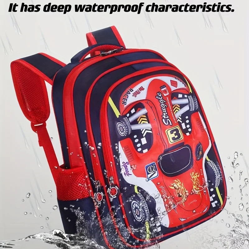 3D Car Waterproof Kids Backpack