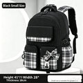 Spine Protection Checkered School Backpack