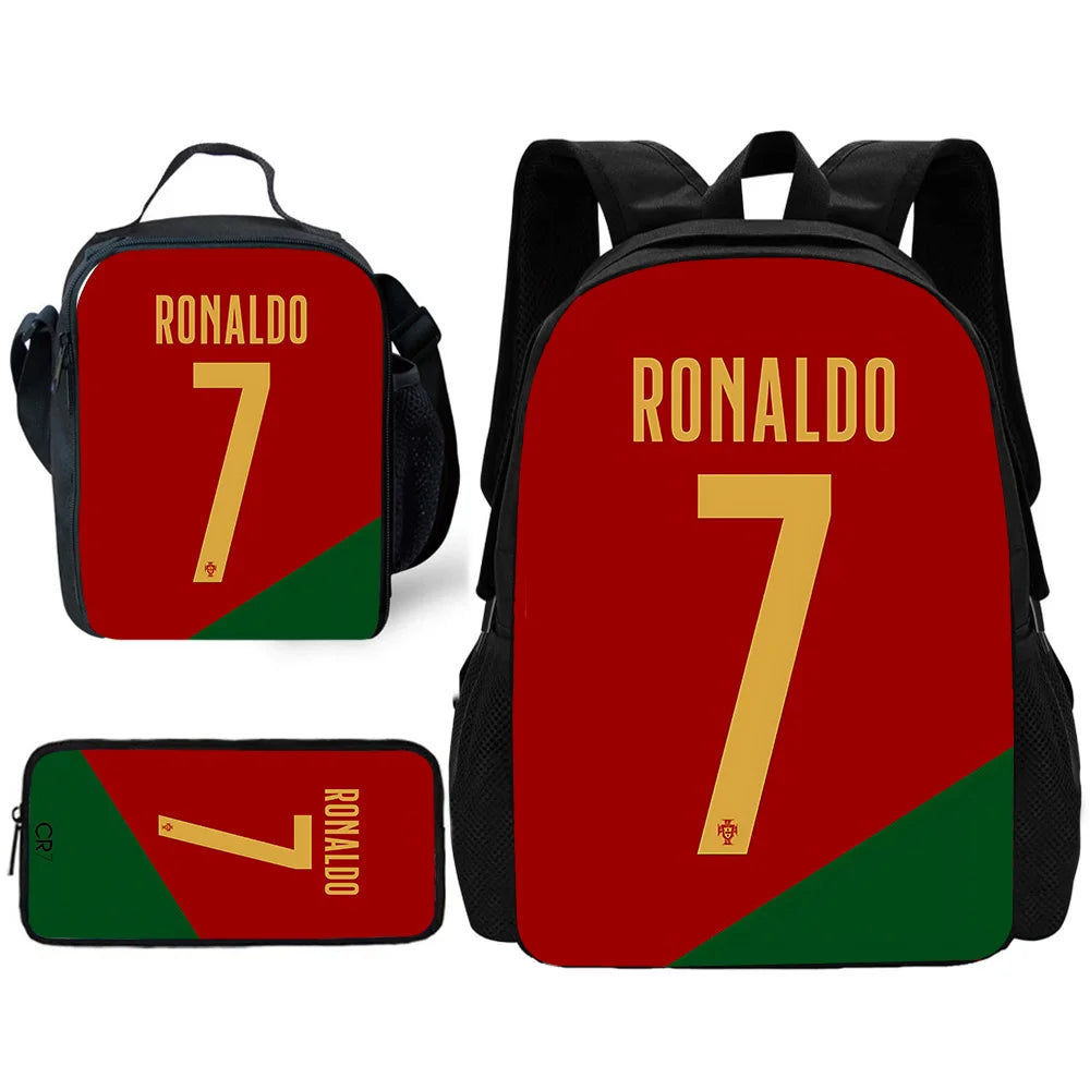 CR7 Football 3-Piece School Backpack Set