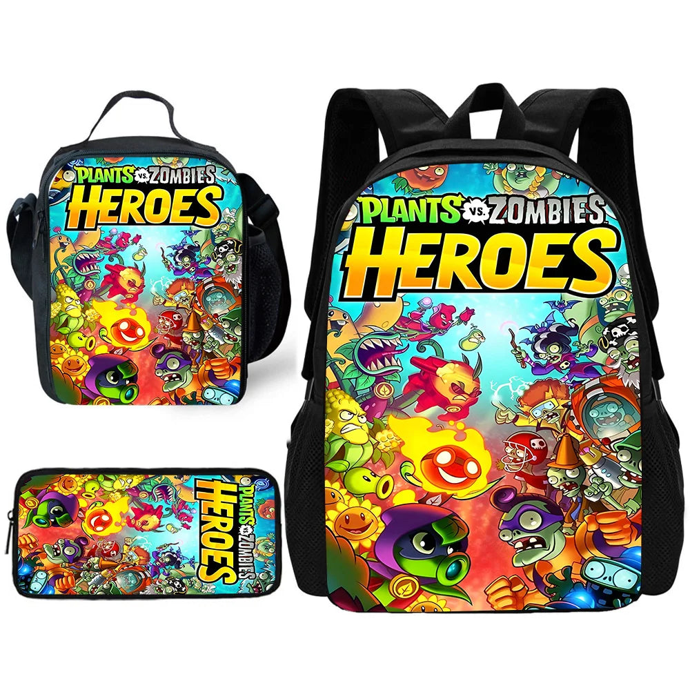 Plants vs. Zombies 3-Piece School Backpack Set