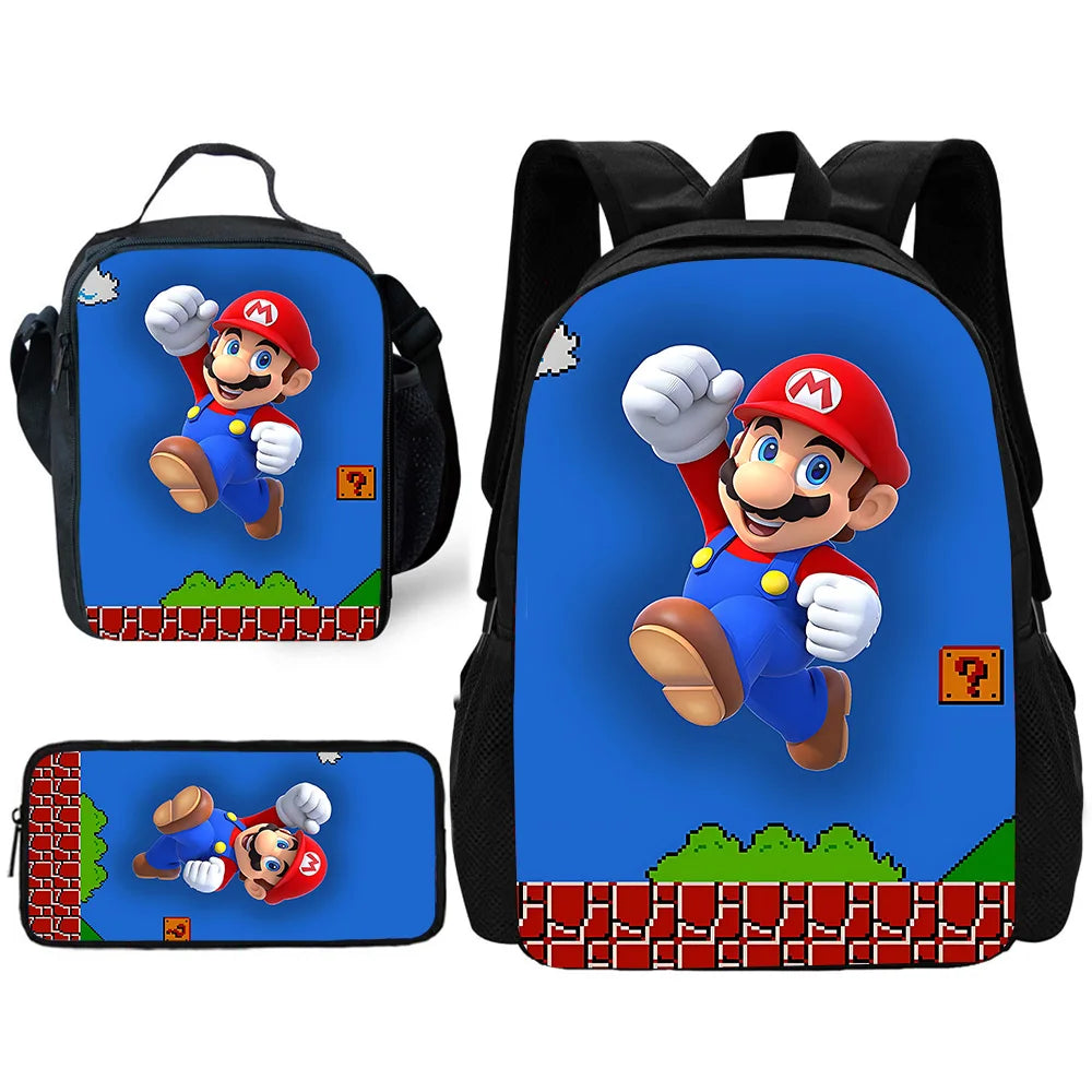 Mario 3-Piece School Backpack Set