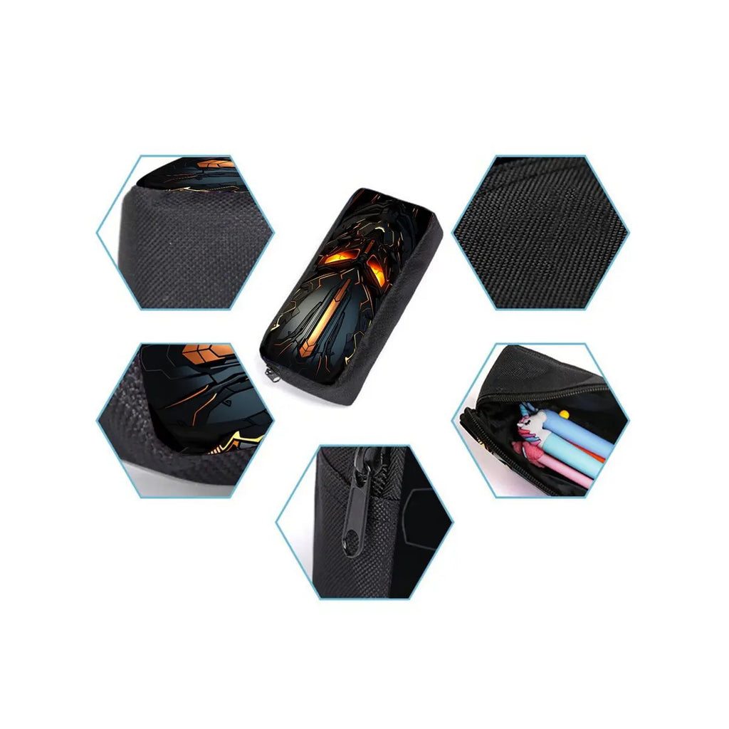 Mechanical Robots Print Three Piece Backpacks Set for Boy and Girls Best Gifts 2D Flat Cartoon School Bag for Children