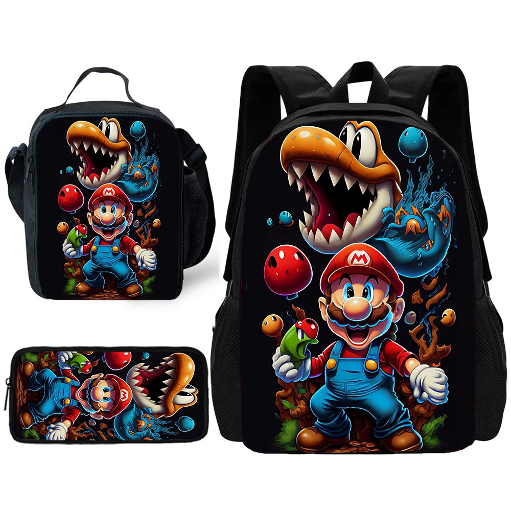 Mario 3-Piece School Backpack Set