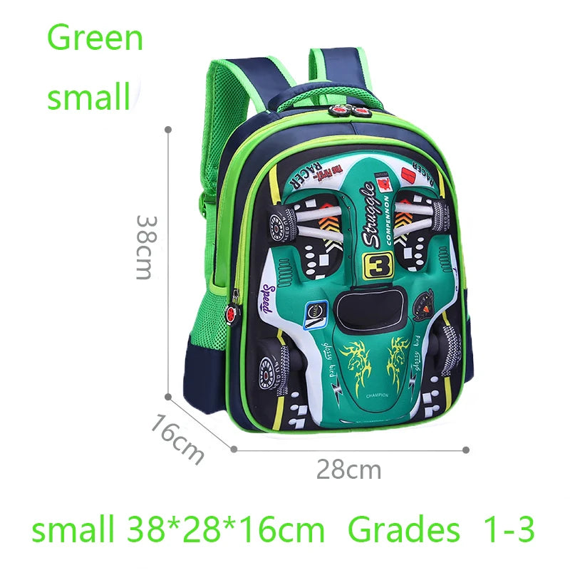 3D Car Waterproof Kids Backpack