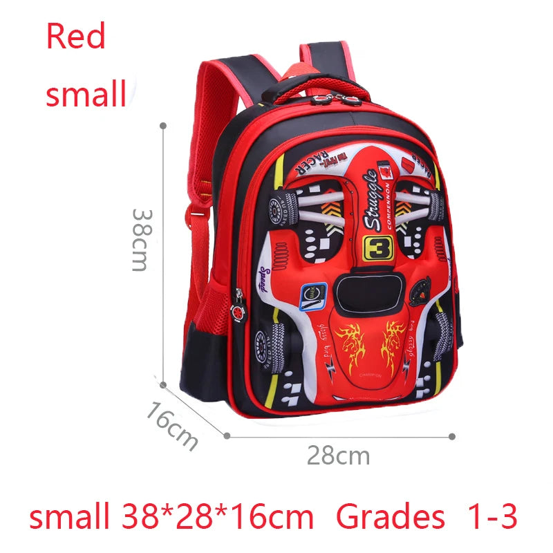 3D Car Waterproof Kids Backpack
