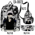 3Pcs/Set Anime Satoru Gojo Backpack 3D Printed Student Bag Anime Small Laptop Bag Pencil Case for Lunch