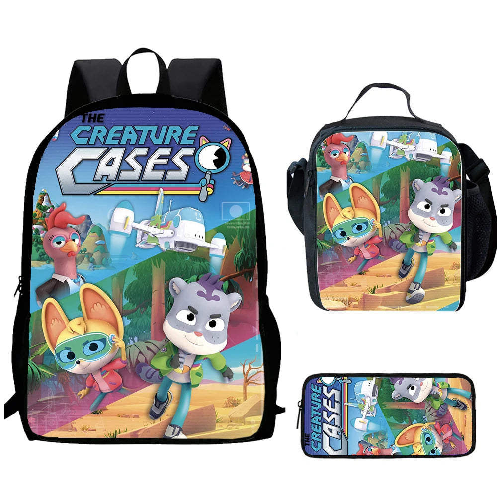 Creature Cases 3-Piece School Backpack Set