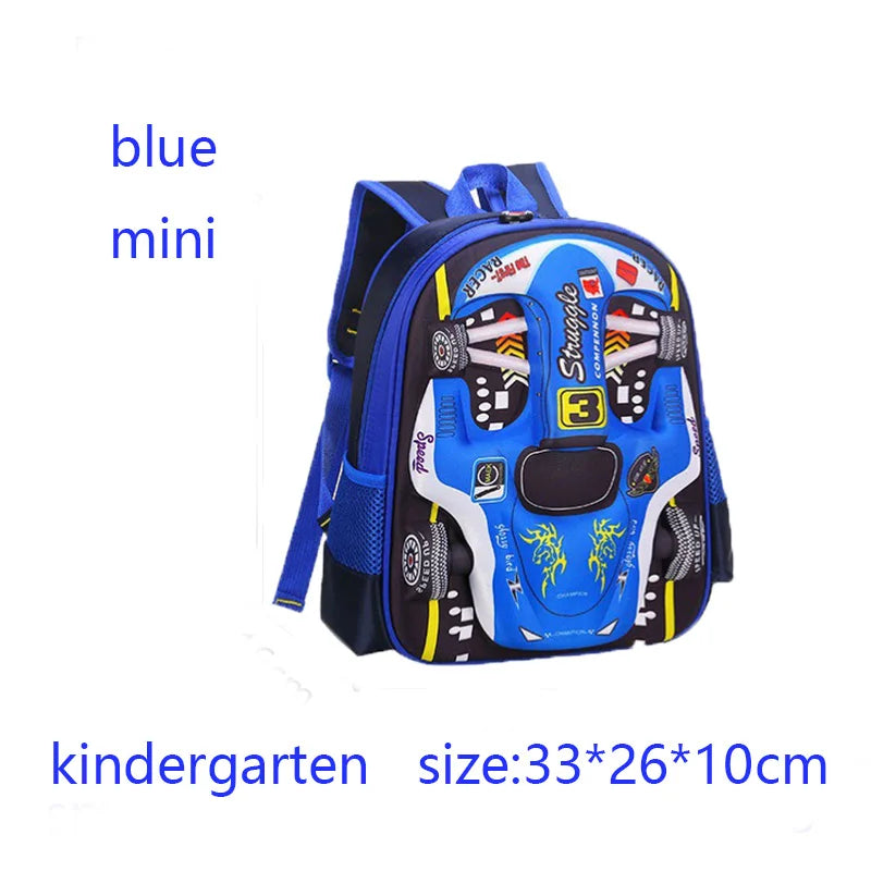 3D Car Waterproof Kids Backpack