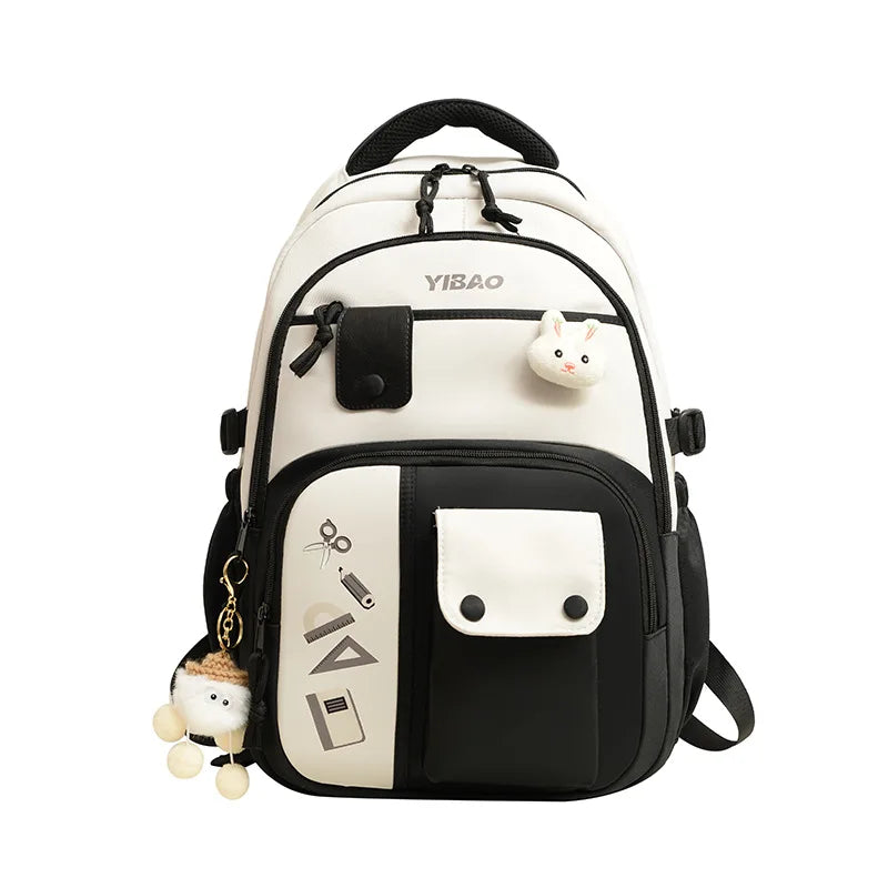 Cute Rabbit Color-Block Teen Backpack