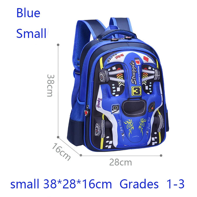 3D Car Waterproof Kids Backpack