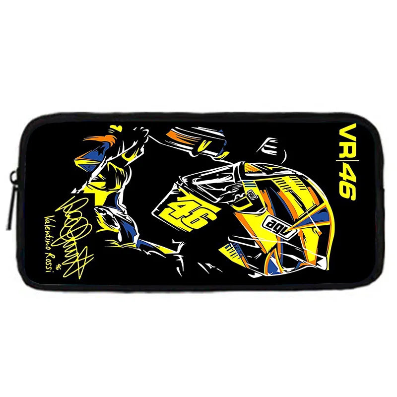 Child School Motorcycle R-rossis VR-46 Backpack with Lunch Bags ,Pencil Bags ,School Bags for Boys Girls Best Gift
