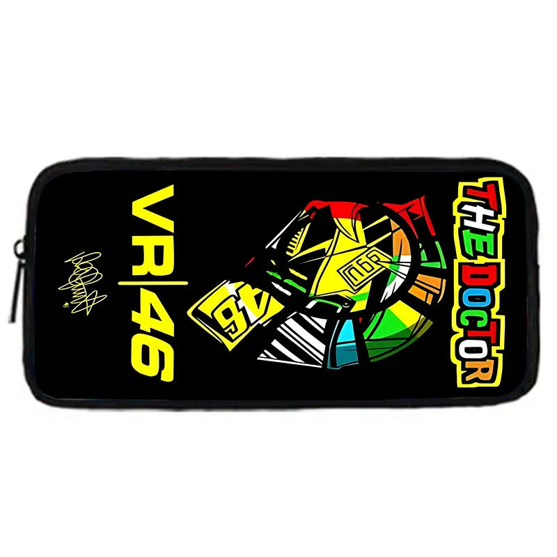 Child School Motorcycle R-rossis VR-46 Backpack with Lunch Bags ,Pencil Bags ,School Bags for Boys Girls Best Gift